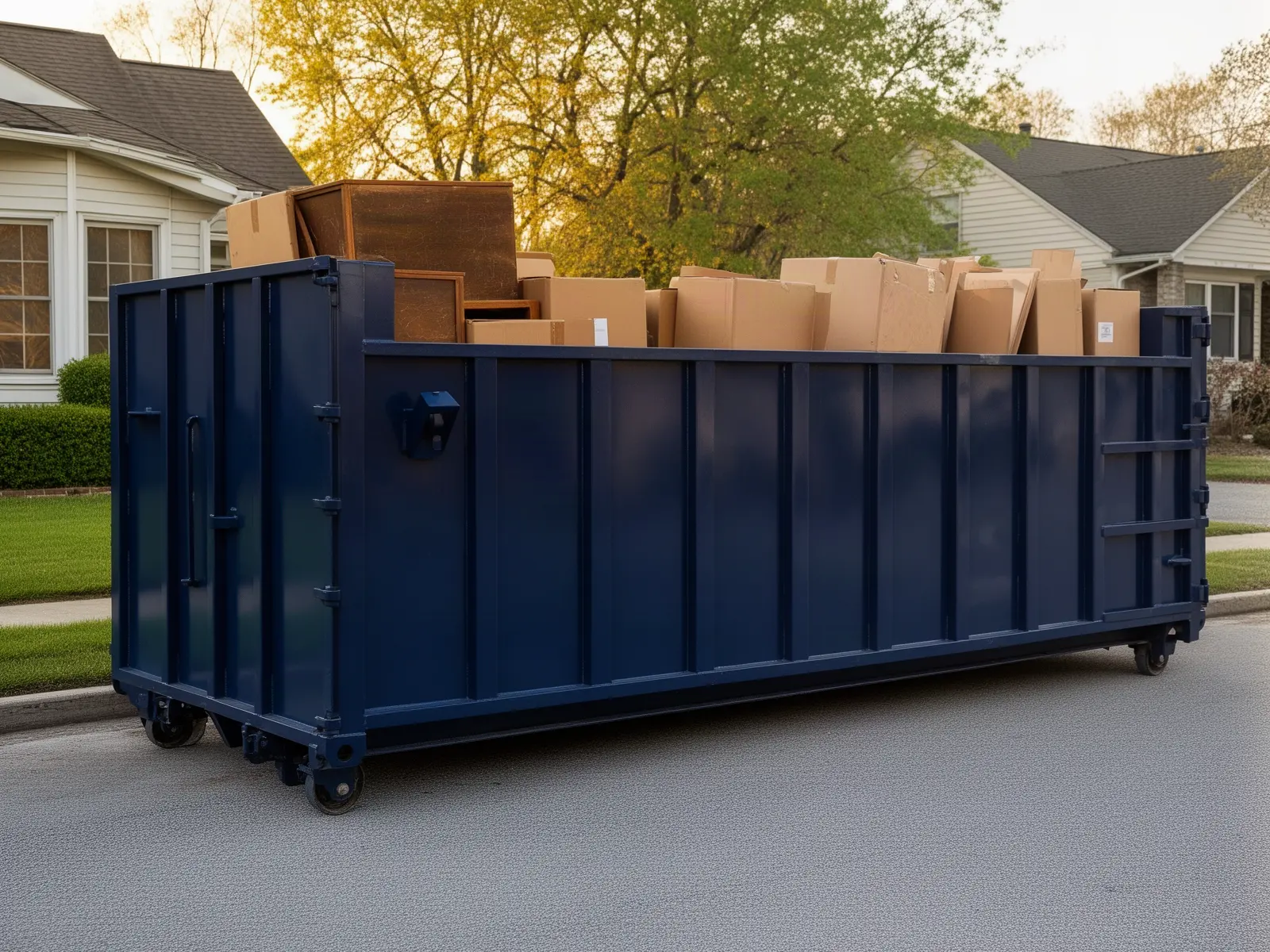 Roll-off dumpster from Steele Brothers Dumpster Rental in Olympia, WA